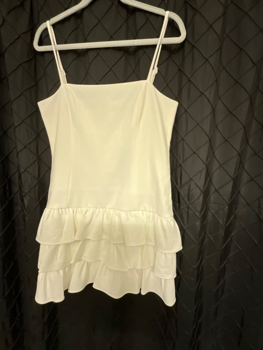 Ivory Ruffle Mini Dress - Picture 7 of 7